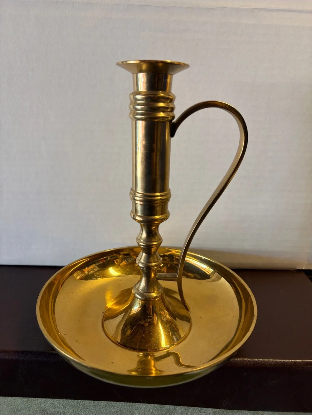 Vintage Brass Candlestick Holder - Gold